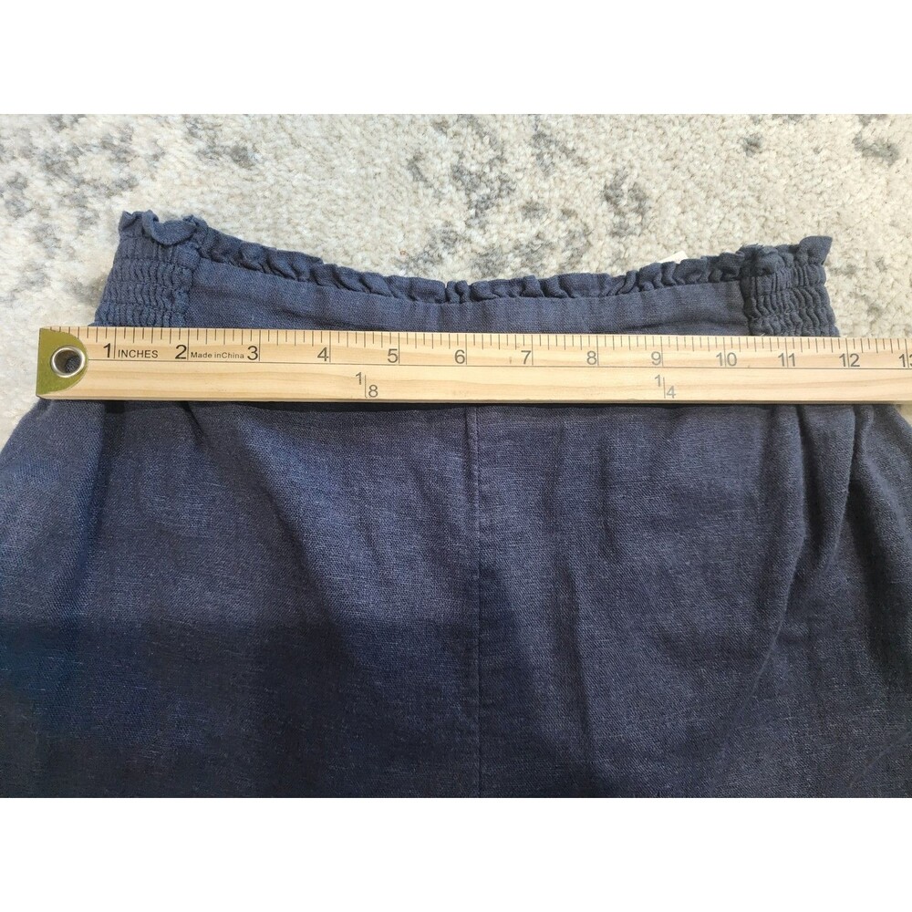 NEW Lauren Conrad Women’s High Rise Shorts Size XS NAVY BLUE Lined Scalloped - Picture 6 of 7